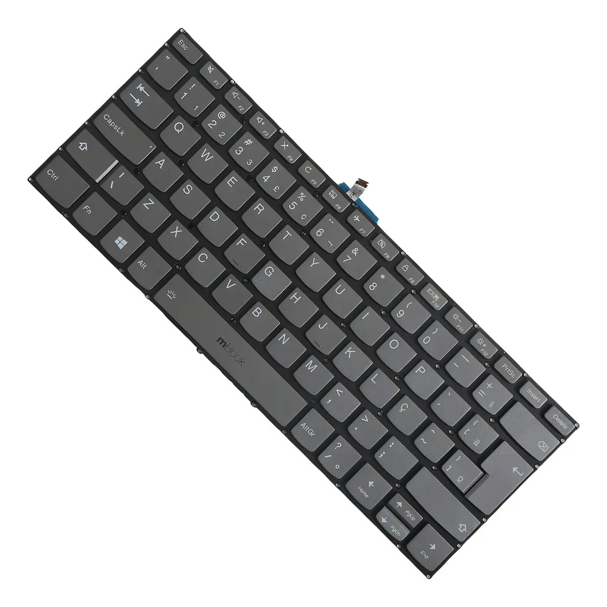 Teclado Para Lenovo Notebook Flex-15iwl Luminoso Cor Preto Idioma Português Brasil