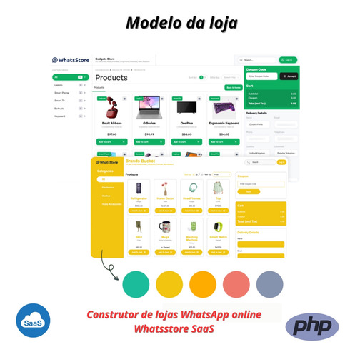 Construtor Lojas Online Zapp Wazapr.saas 2024 Script Php