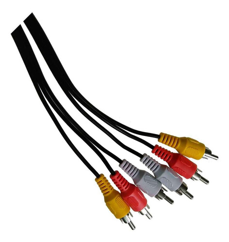 Imagem 2 de 6 de Cabo Audio/video Av,rca 1,80m Macho Video Dvd Tv Lcd Led Sky
