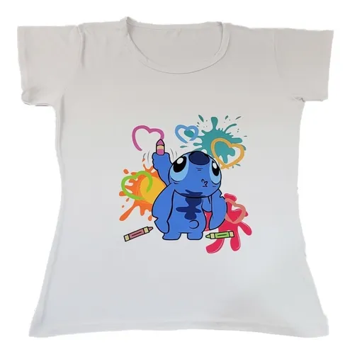 Blusa Playera De Stitch Para Dama Juvenil Moda Chicas