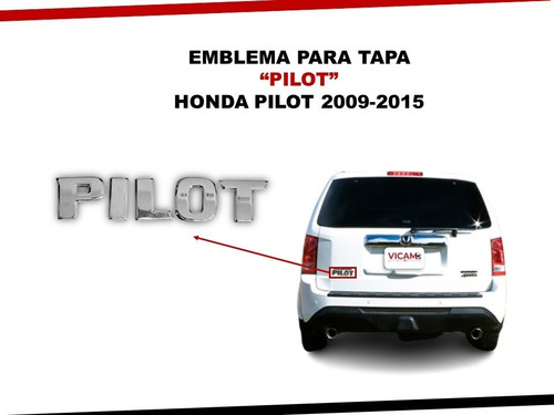 Emblema Para Cajuela Honda Pilot 2009-2015