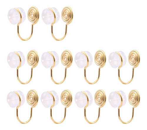 10 Piezas Clip En Pendientes Convertidores Accesorios De Oro