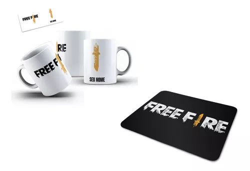 Caneca Game Free Fire com Nome Personalizado