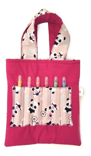 Imagem 5 de 5 de Bolsinha Sacolinha De Tecido Infantil Porta 12 Mini Lápis