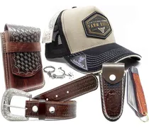 Comprar Kit Cowboy Cinto Couro Bone Farm Capinha Bainha E Canivete