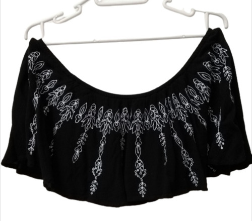 Blusa Campesina Top Forever 21 Bordada Talle S/m