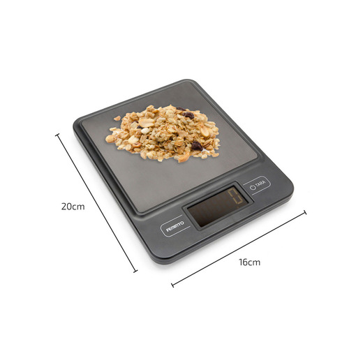 Imagen 3 de 9 de Balanza Cocina Digital Femmto C03 Para Pesar Alimentos Capacidad máxima 3 kg Color Negro
