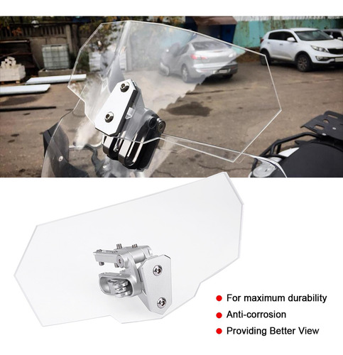 Imagen 6 de 10 de Deflector De Viento Universal Ajustable Para Motocicleta