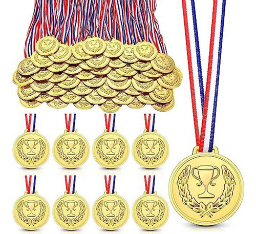 Medalla De Oro De Plástico De 50 Piezas For Niños, Yo