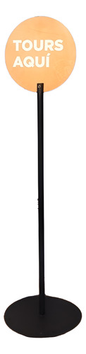 Combo Carteles De Pie Totem Grande 1,20 Y Totem Chico 90cm Negro