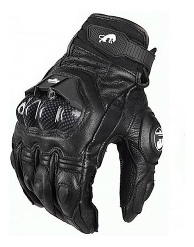 Guantes Fury--gan Largos De Piel De Cabra Para Moto M-xl Color Negro Talla Xl