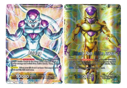 Cartas Dragon Ball Leader Golden Frieza Holo Darkside Tcg