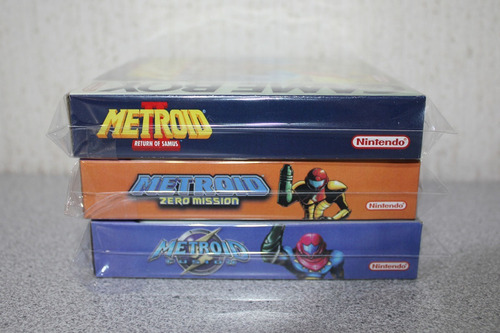 Imagen 4 de 4 de 3 Cajas Customs Para Metroid 2 + Fusion + Zero Mission