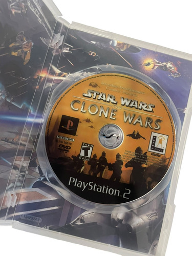 Star Wars The Clone Wars Play 2 Com Capa E Pôster Ps2