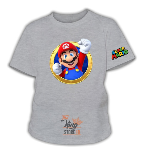 Polera De Niño, Mario Bros, Nintendo, Gamer, Peach