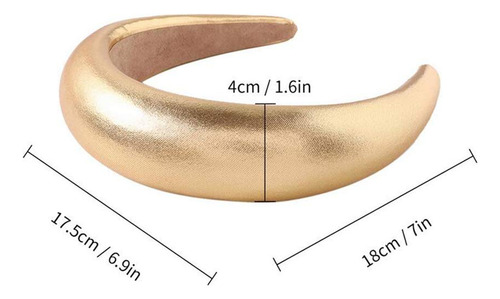2 Piezas De Diadema De Cuero De Imitación De Moda Con Esponj