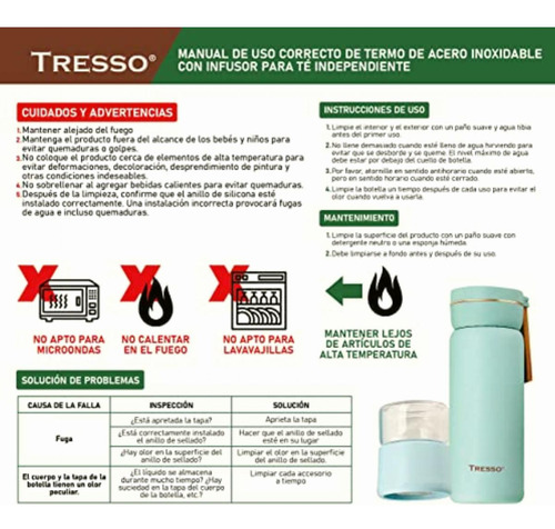 Kit Termo Acero Inoxidable Color Rosa Y Tisana Moras