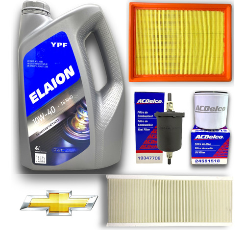 Kit 4 Filtros + 4l Aceite Ypf Elaion F30 Corsa Classic Agile