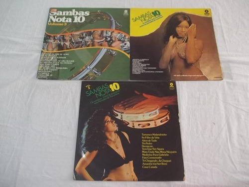Samba Nota 10 Vinil Lp C/ 3 Discos Vol. 1 2 3