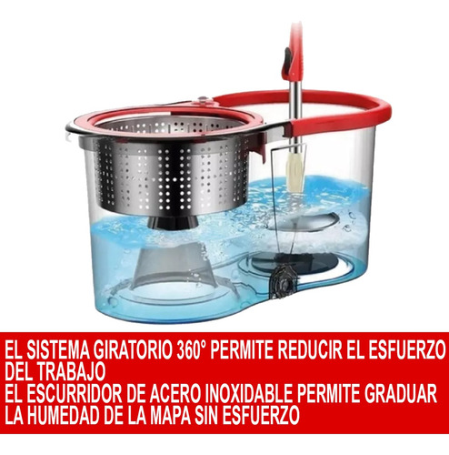 Balde Mopa Centrifugo Lampazo Escurridor Trapeador