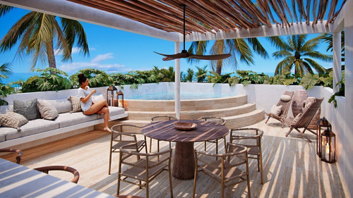 Penthouse En Venta Frente Al Mar Y Con Amenidades En San Crisanto, Yucatán