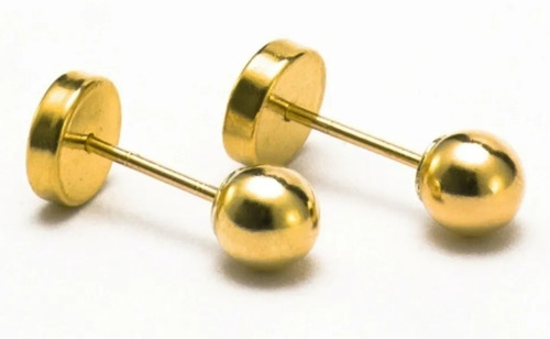 Imagen 3 de 10 de Par Aros Abridores Oro 18k Bolita Nº2 (2mm.) El Trust Joyero