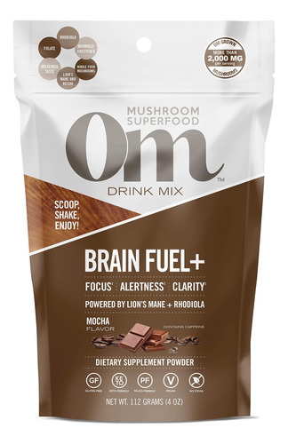 Om Mushroom Superfood Brain Fuel Plus Mezcla De Bebidas En P