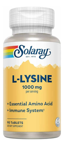 L-lisina 1000 Mg -  90 Tabletas