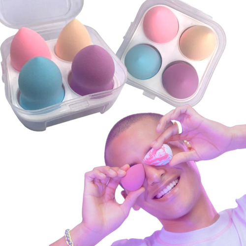 Caja Esponja Beauty Blender Base De Maquillaje