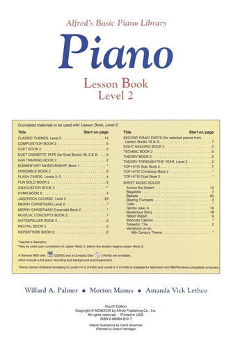 Alfred´s Piano Básico: Libro De Lecciones 2