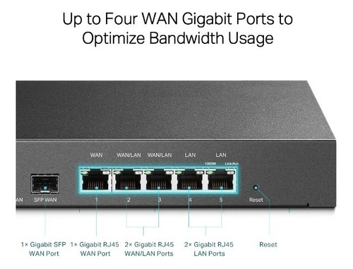 Roteador Tp-link Omada Tl-er7206 V1 Preto 127/220v