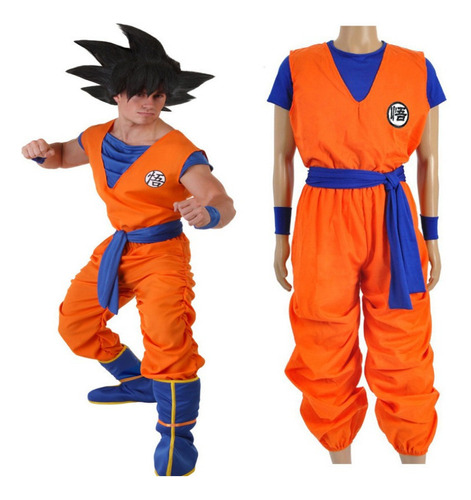 Anime Dragon Ball Son Goku Traje De Cosplay Para Adulto