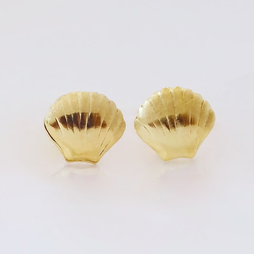 Amor Eterno - Broqueles Concha De Mar /aretes Oro 10k