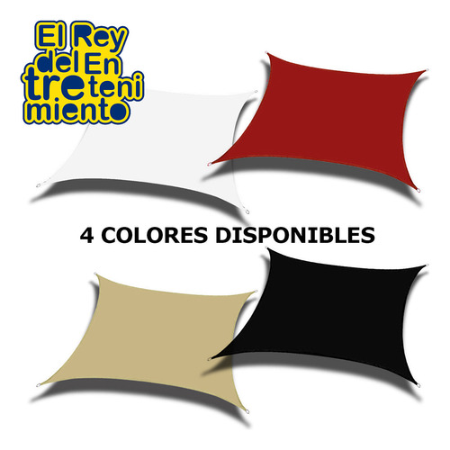 Lona Toldo Vela Rectangular Filtro Uv 3x4m Sombra El Rey