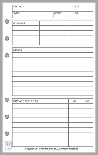 Compact Size Meeting Manager, Sized And Punched For C99uf