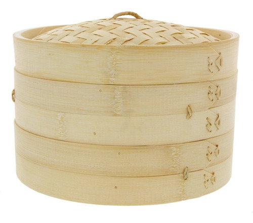 Vaporera De Bambu 25cms Cocina Sano Sin Grasa China Japones