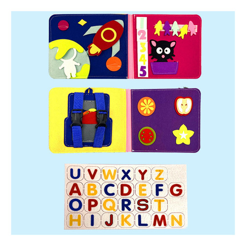 Story Cloth Book Educativo Preescolar Juguete Sensorial