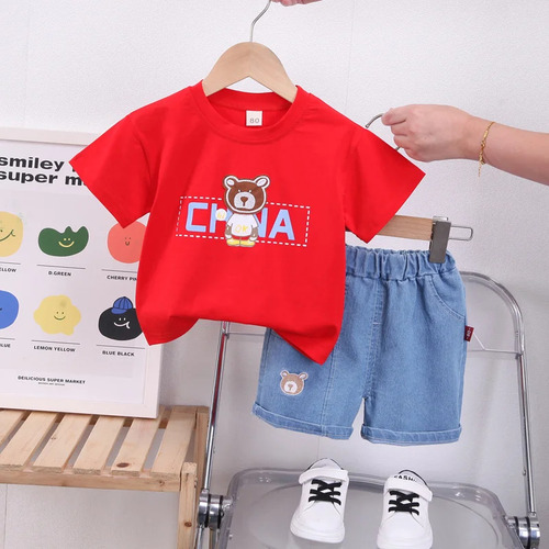 Conjunto De Pantalones Cortos De Verano De Algodón Para Niño
