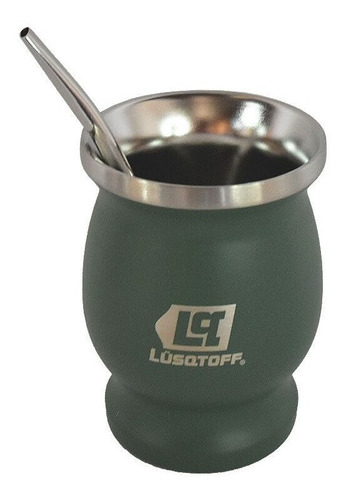 Mate Con Bombilla Acero Inoxidable 300ml Lusqtoff Verde Stan