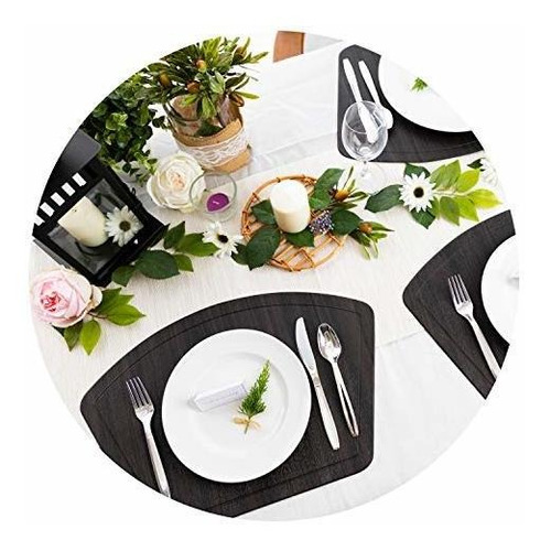 Imagen 7 de 7 de Immokaz Mantel Individual Redondo Para Comedor Con Ais...
