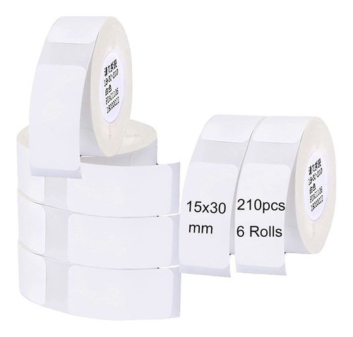 6 Rollos De Cinta De Etiquetas Niimbot D11 D110 15x30mm