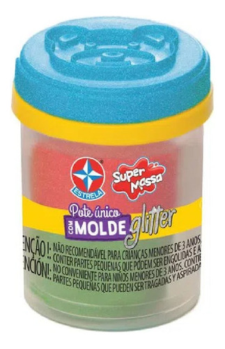 Super Massa Pote Único Molde Glitter Sortido Da Estrela 0197 Cor Colorido