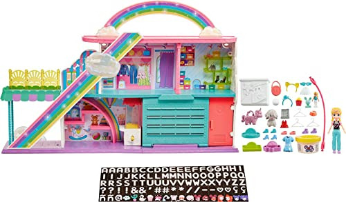 Polly Pocket Sweet Adventures Rainbow Mall, 3 Pisos, 9 Juego