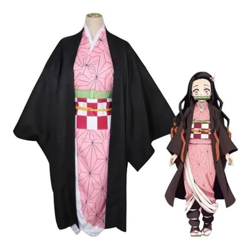 Kimono Y Vestido Para Disfraz De Nezuko Demon Slayer