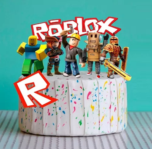 Topper de bolo Roblox Feminino  Roblox birthday cake, Diy cake topper  birthday, Roblox cake
