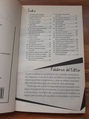 ¿cómo Eres? Conoce Tu Personalidad. Vijaya Kumar. Emu. 2011.