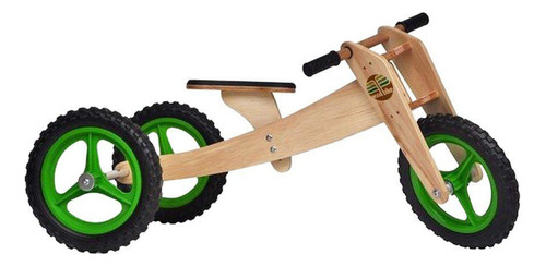 Bicicleta De Madeira Woodbike - 3 Estágios - Verde