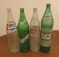 Comprar Lote 4 Botellas Antiguas Gini Coca Cola Pepsi Coleccion