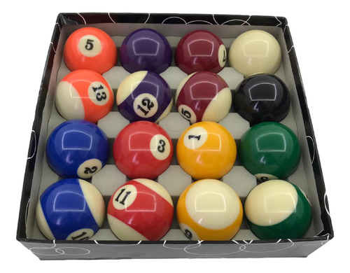 Juego De Bolas De Pool Medida Profesional 57mm En Caja Nuevo