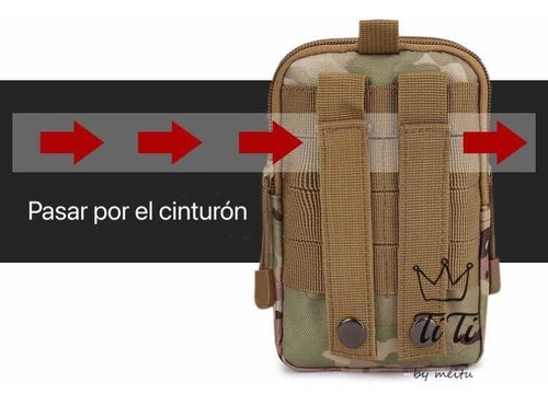 Imagen 9 de 10 de Bolsa Táctica Militar Para Celular Cámara Multiusos Cruzada